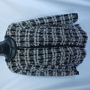 JM Collection plaid button front jacket